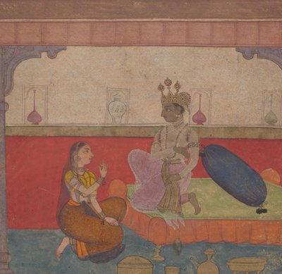 Radha Speaks to Krishna: Page from the Boston Rasikapriya Lovers Breviary, ca. 1610 by Unbekannt