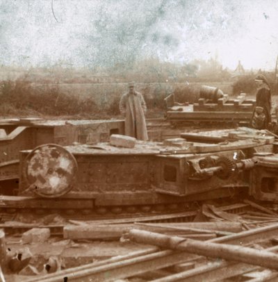 Railway Mounting for Big Bertha Gun by Unbekannt