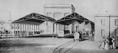 Railway stations in the early days were strangely primitive affairs by Unbekannt