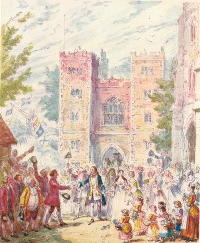 Randulph Crews Marriage with Hilda at Lambeth Church by Unbekannt