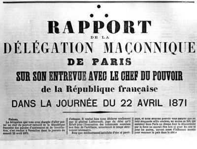 Rapport de la Delagation Maconnique, from French Political posters of the Paris Commune by Unbekannt