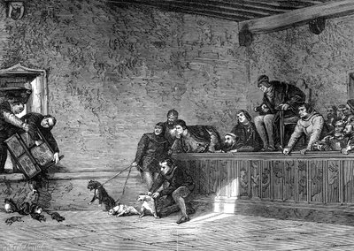 Rat Fighting, Recreation of Louis XI of France by Unbekannt