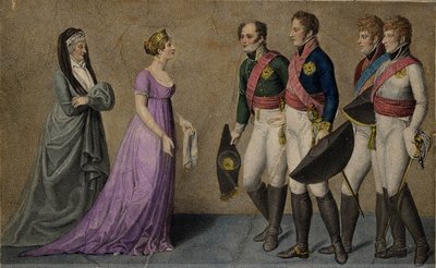 Reception of the Emperor Alexander at Memel by Their Majesties Frederick William and Louisa of Prussia by Unbekannt