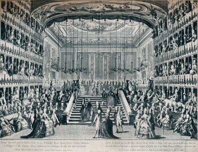 Reception of the Grand Duke and Duchess of Russia at the Theatre of San Bendetto by Unbekannt