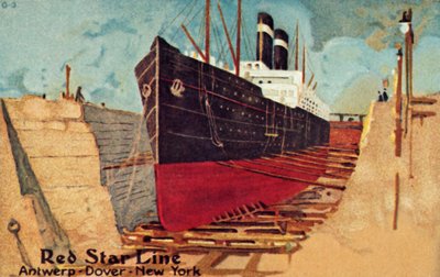 Red Star liner in dry dock for repair, c1905 by Unbekannt