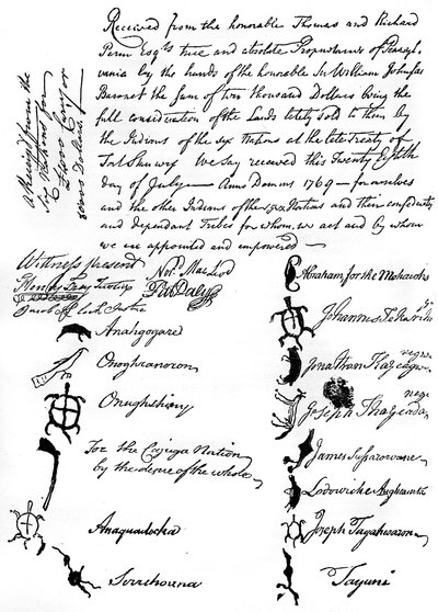 Reduced Facsimile of a Treaty Between the British and Native American Tribes by Unbekannt
