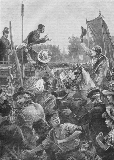 Reform demonstration in Hyde Park, London, 19th century-1906 by Unbekannt