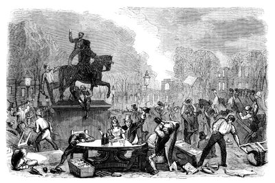 Reform Riots in Queens Square, Bristol, 1831 by Unbekannt