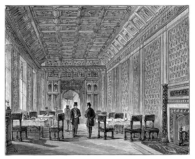 Refreshment Room, House of Lords, Palace of Westminster, London, c. 1888 by Unbekannt