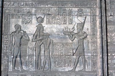 Relief on the Roman Mammisi, Temple of Hathor by Unbekannt