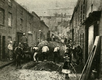 Removing Debris Brought Down by a Flood at St. Ives, 1901 by Unbekannt