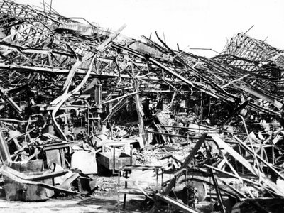 Renault factory destroyed by Allied bombing, Sevres, near Paris by Unbekannt