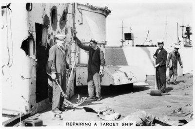 Repairing a target ship, 1937 by Unbekannt