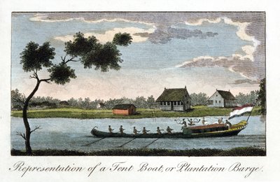 Representation of a Tent Boat, or Plantation Barge by Unbekannt