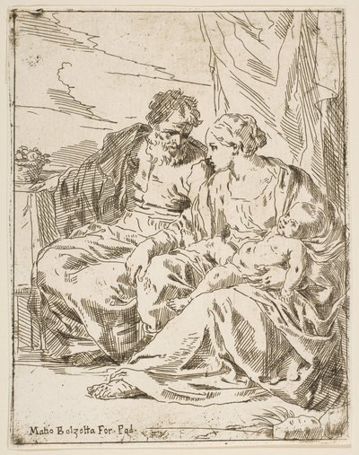 Rest on the Flight into Egypt, Mary Holding the Infant Christ while St. by Unbekannt