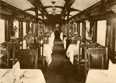Restaurant Car on a Long-Distance Train, South African Railways, 1930 by Unbekannt