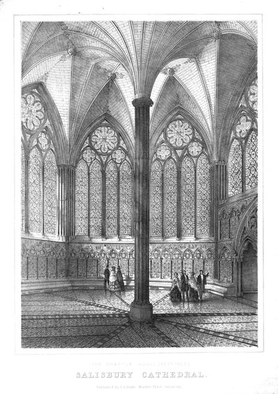 Restored Chapter House at Salisbury Cathedral by Unbekannt