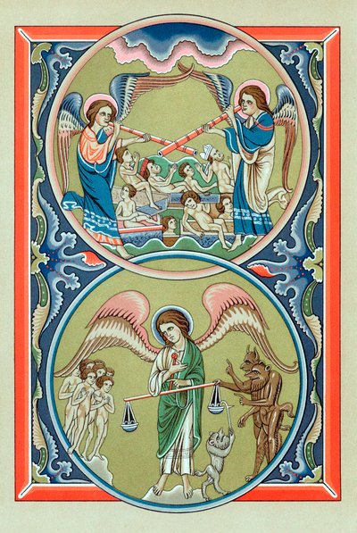 Resurrection of the Dead and Weighing of Souls at the Last Judgement by Unbekannt