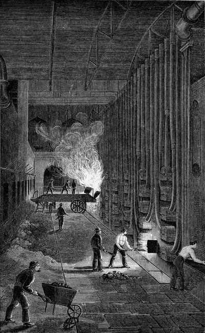 Retort House, Imperial Gasworks, Kings Road, London, 1876 by Unbekannt