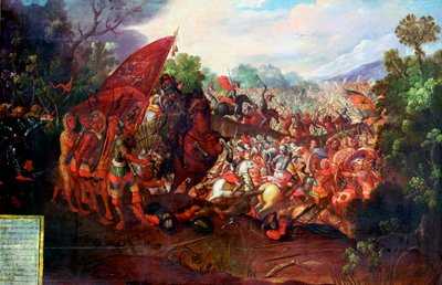 Retreat of Hernando Cortes from Tenochtitlan, Mexico, 1520 by Unbekannt