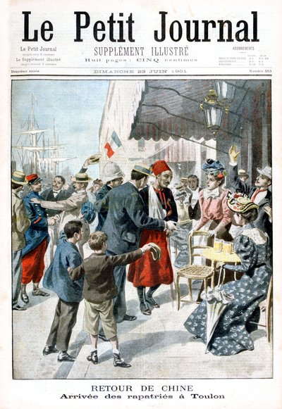 Return from China, Arrival of Repatriate, Toulon, 1901 by Unbekannt