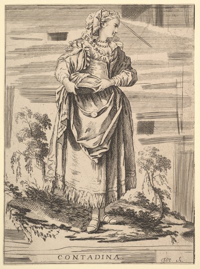 Reverse Copy of Contadina, Recueil de diverses figures étrangères Inventées par F. by Unbekannt