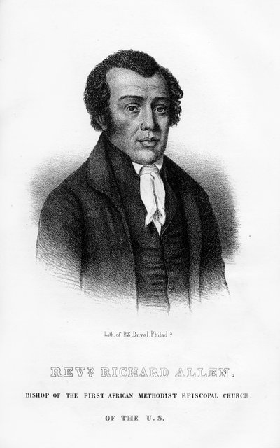 Richard Allen, African American Founder of the African Methodist Episcopal Church, 1854 by Unbekannt