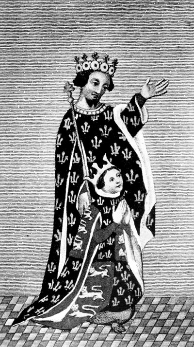 Richard II and his Father, the Black Prince by Unbekannt