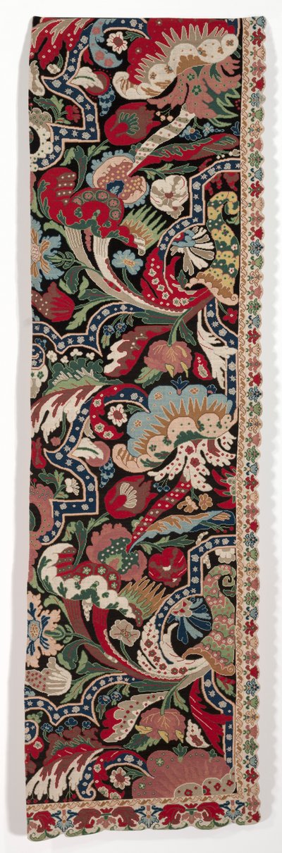 Right Half of a Pair of Needlework Bed Hangings in the Bizarre style by Unbekannt