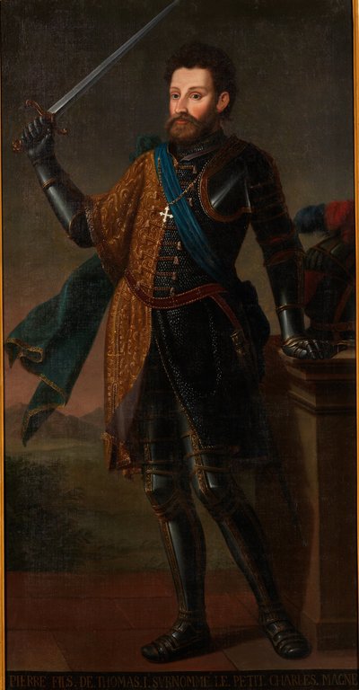 Portrait of Pietro III Français: Oil painting from the 18th century, representing Pierre II de Savoie, kept at the Royal Palace of Venaria Reale by Unbekannt