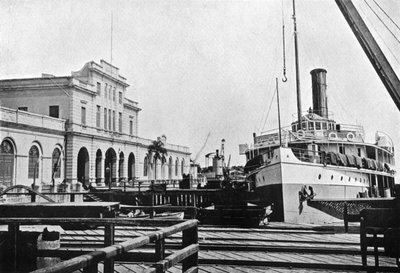 River Steamer at the Customs House, Asuncion, Paraguay by Unbekannt