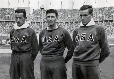 Robert Clark, Glenn Morris, John Parker, American decathletes, Berlin Olympics, 1936 by Unbekannt