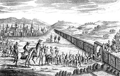 Robinson Crusoe with the Muscovite Caravan by Unbekannt