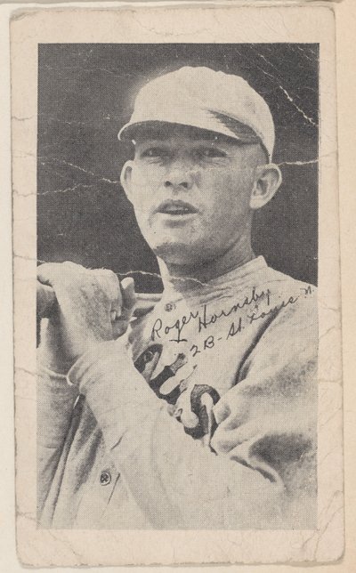 Rogers Hornsby, 2B - St. Louis N., from Baseball Strip Cards W575-2 by Unbekannt