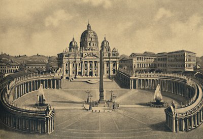 Rome - Basilica and Square of St. Peter. Vatican Palace, 1910 by Unbekannt