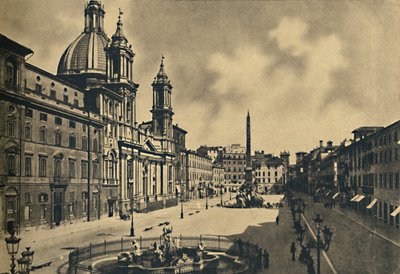 Rome - Circus Agonalis - Church of St. Agnes - Fountains by Bernini by Unbekannt