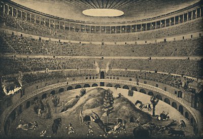 Roma - Colosseum - Reconstruction of a hunt of wild animals, 1910 by Unbekannt