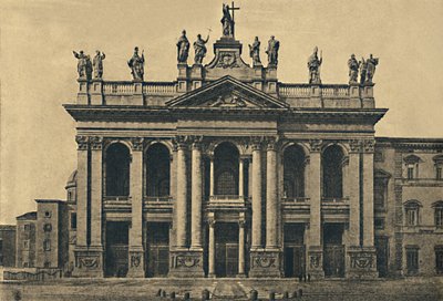 Facade of the Basilica of St. John Lateran by Ales. Galilei, 1734, 1910 by Unbekannt