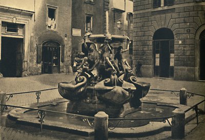 Rome - Mattei Square. - Fountain of the Tortoises. Landini and Della Porta 1585, 1910 by Unbekannt