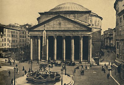 Roma - Pantheon of Agrippa and Fountain of the Rotonda by Unbekannt