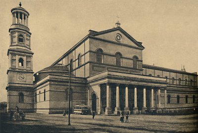 Side Portico and Bell Tower of the Basilica of St. Paul without the Walls, Rome, 1910 by Unbekannt