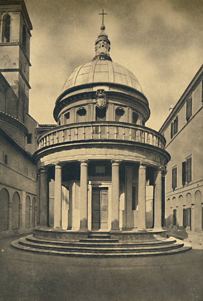 Rome - Temple by Bramante in the Cloisters of S. Pietro in Montorio on the Janiculum Hill, 1910 by Unbekannt