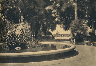 Roma - The Pincio Park. Fountain of Moses, Saved from the Waters by Brazza by Unbekannt