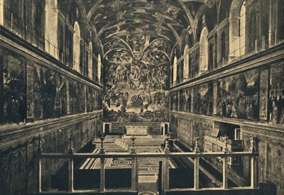 Roma - Vatican Palace - The Sistine Chapel, founded by Sixtus IV in 1483, 1910 by Unbekannt