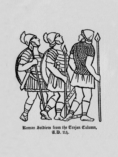 Roman Soldiers from the Trajan Column A.D. 114 by Unbekannt