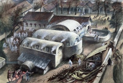 Roman Baths at Cheapside, London by Unbekannt