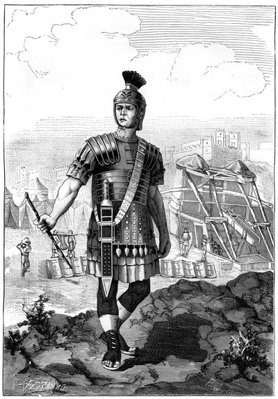 Roman Centurion Conquering the Gauls under Julius Caesar by Unbekannt