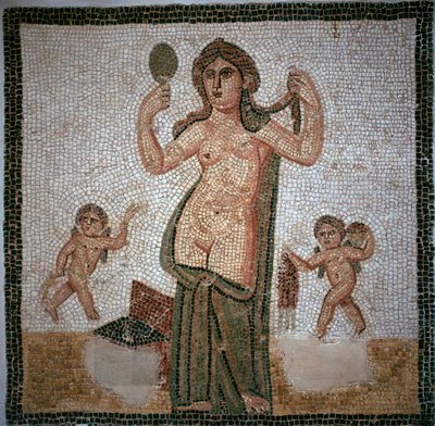 Roman Mosaic Showing the Toilette of Venus by Unbekannt