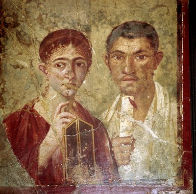 Roman Portrait Painting of Terentius Neo and His Wife, Pompeii, Italy by Unbekannt