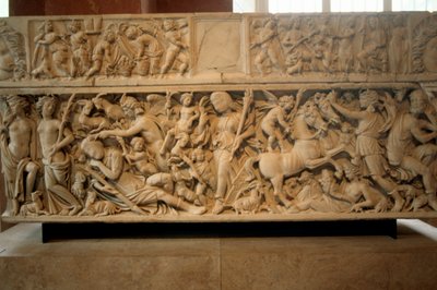 Roman sarcophagus with the legend of Selene and Endymion, 230-235 AD by Unbekannt